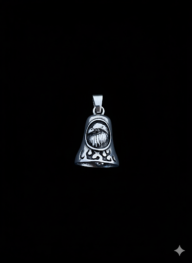 Campana Biker de Acero Inoxidable – Águila en Perfil