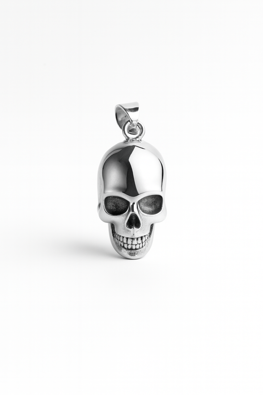 Dije Biker de Cráneo en Acero Inoxidable 2 cm